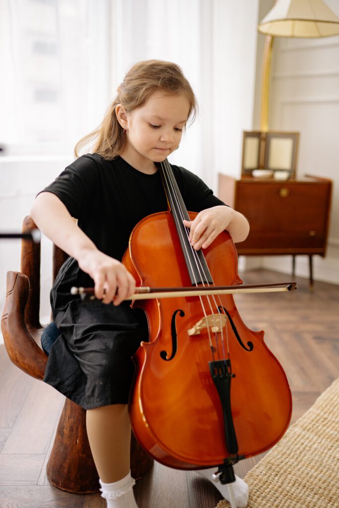 Young Girl Playing the Cello